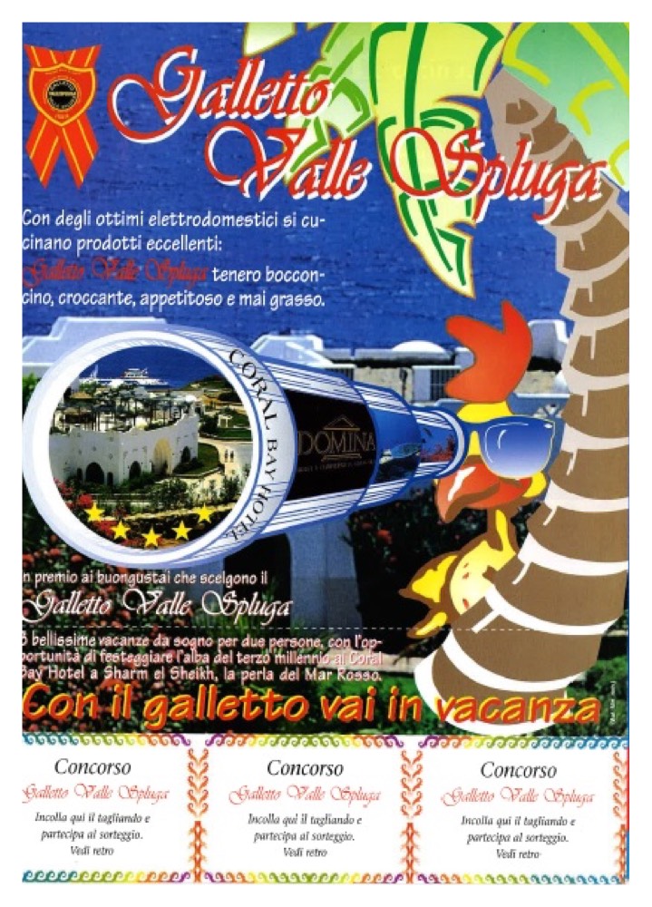 Galletto Vallespluga, pubblicità anni 80
